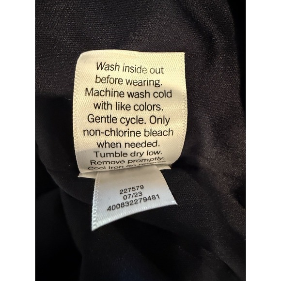 NINE WEST Sparkly Blue High Collared Top Large Long Sleeves Lined Keyhole - Picture 8 of 8